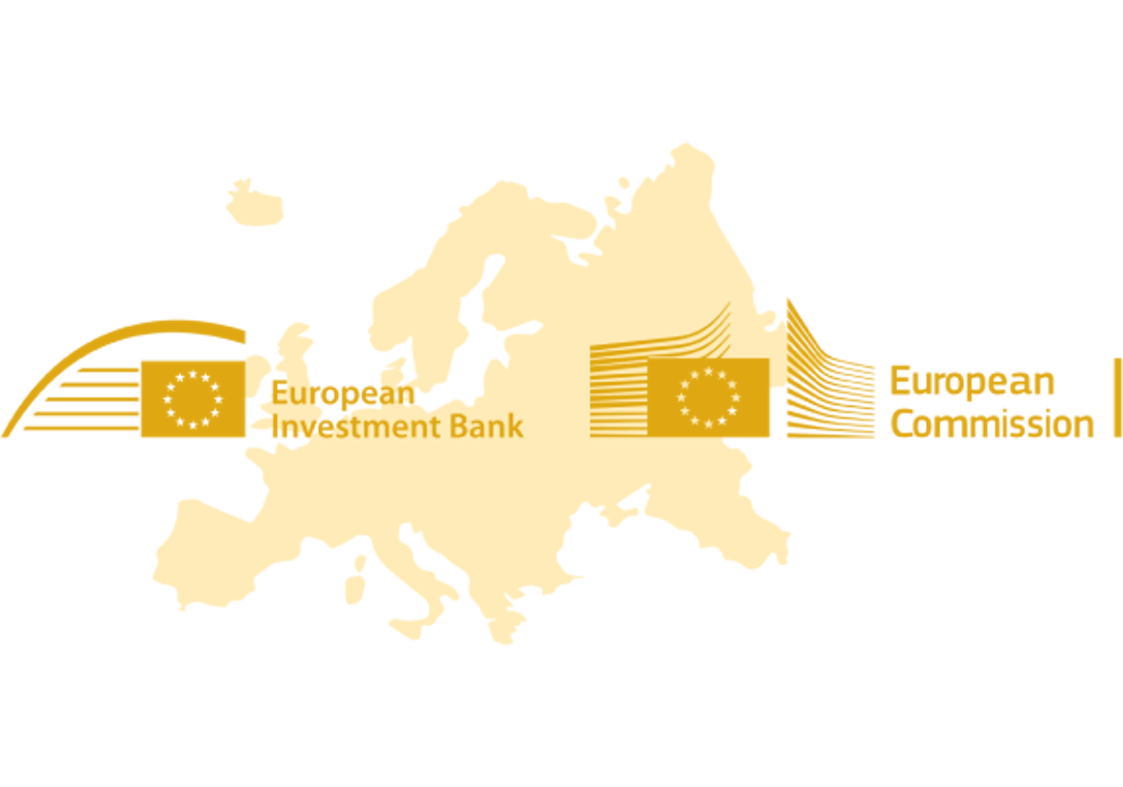 Illustration of European map with European Investment Bank and European Commission logos