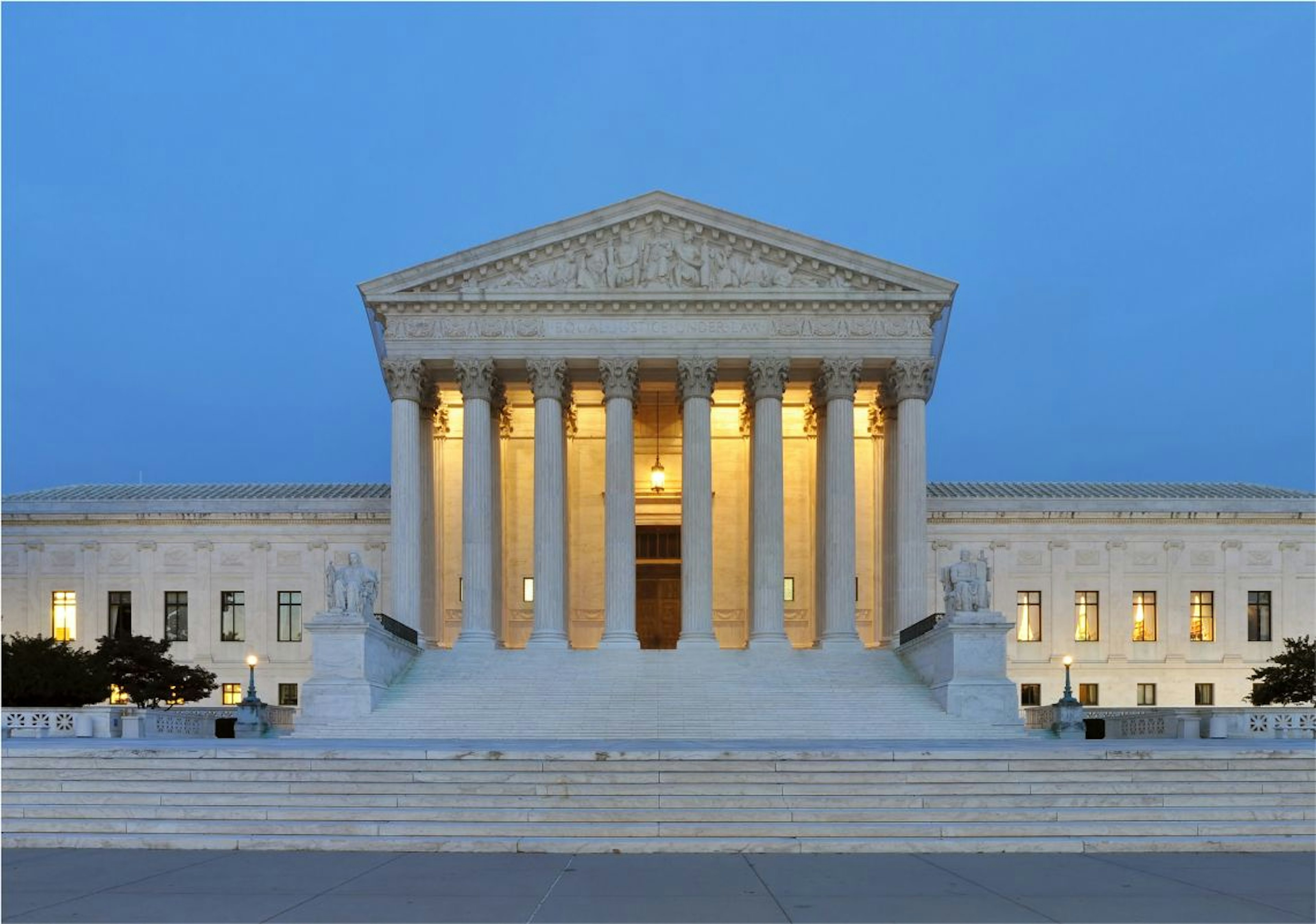 The United States Supreme Court Building at Dusk