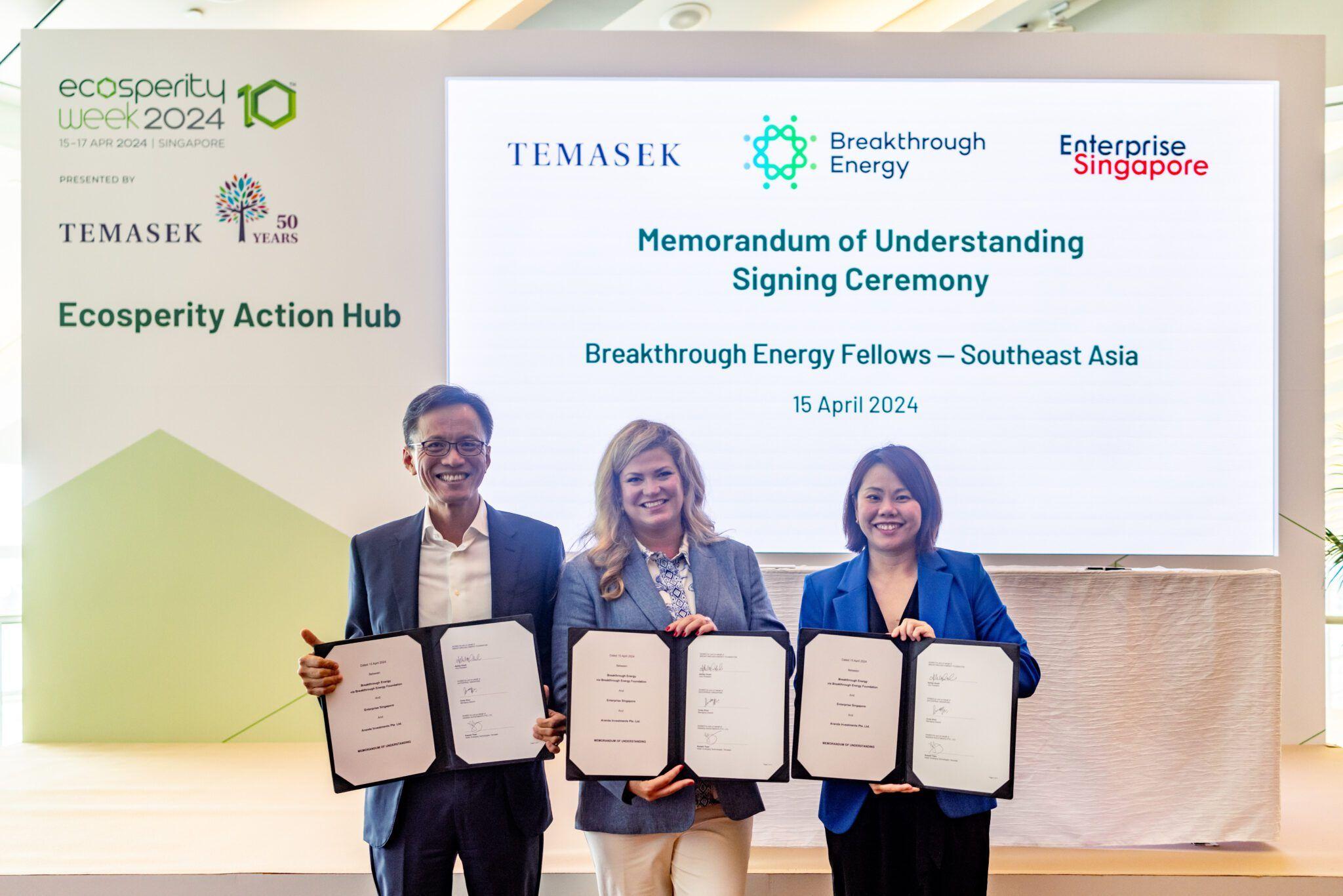 Ashley Grosh and partners sign an MOU for Breakthrough Energy Fellows Southeast Asia